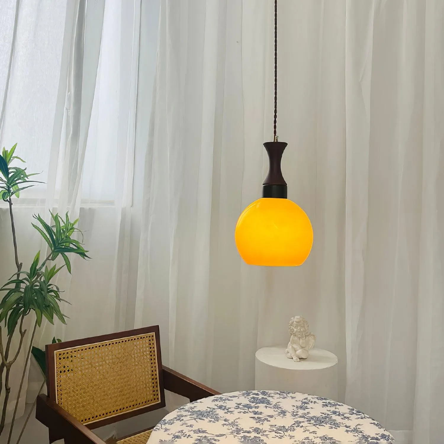 Spherical Orange Practical Luxury Pendant Lamp KL546