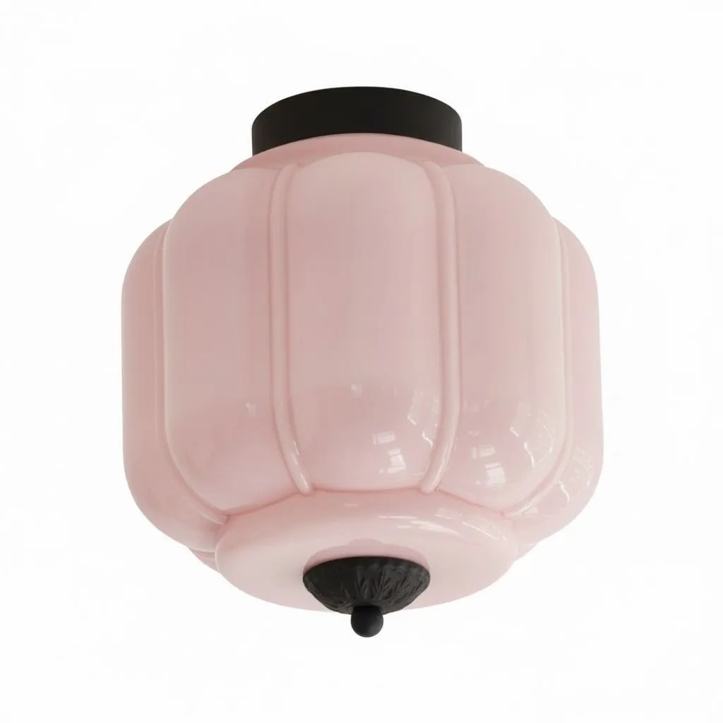 Eloise Pumpkin Inspired Retro Design Glass Ceiling Light - Accent Lighting for Living Room KL1393