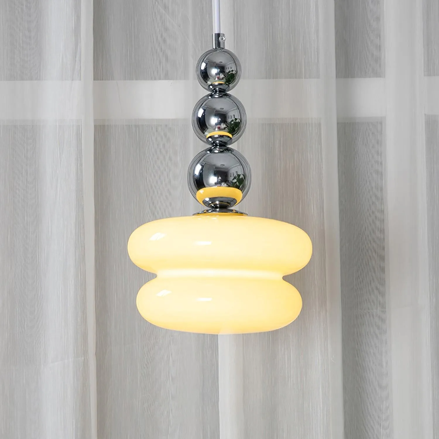 Contemporary Nordic Glass Ball Hoist Pendant Light For Living Room KL508