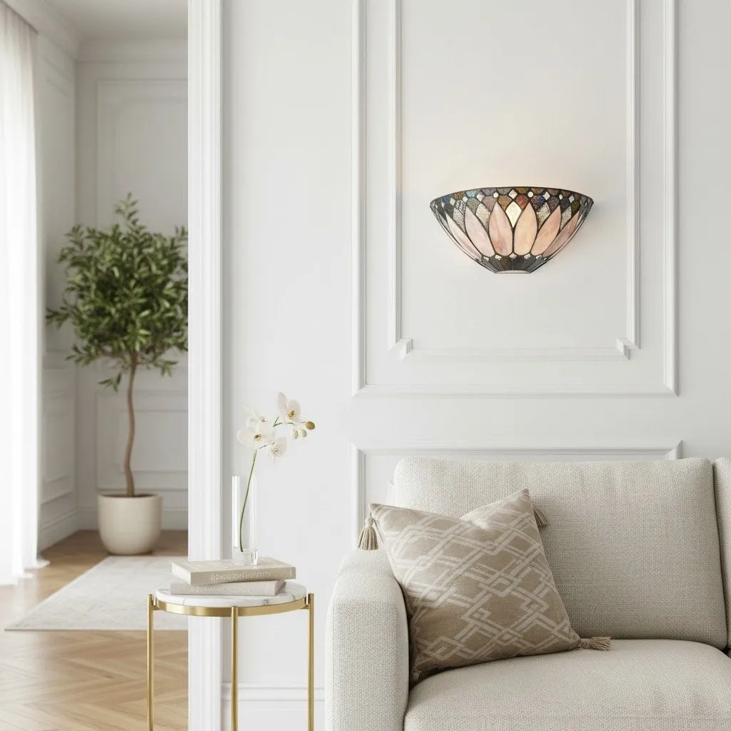 TF Brooklyn Textured Glass Wall Sconce - Elegant Retro Sconce for Living Room or Corridor KL1762