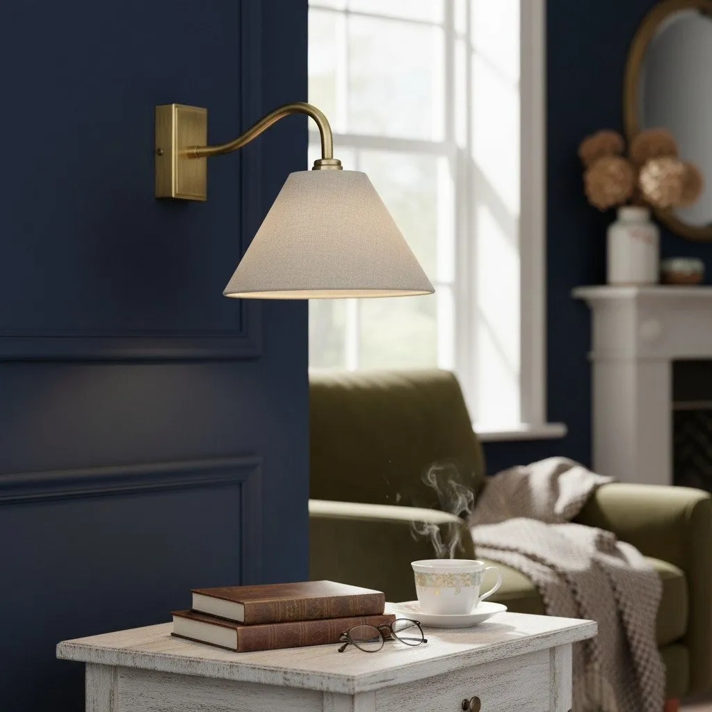 Lumweve Wall Light - Pleated Look Shade Refined Sconce for Corridor and Study KL1868