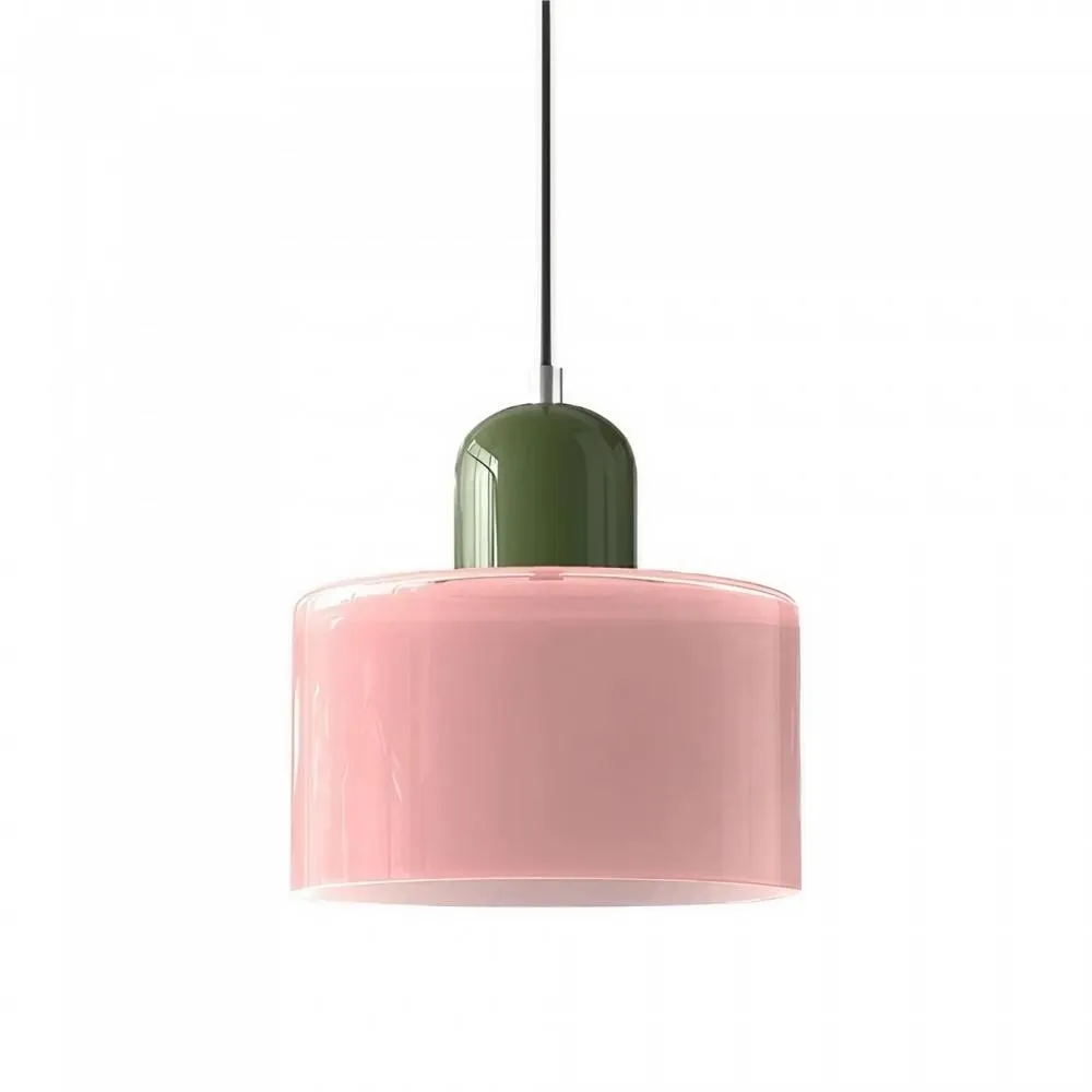 Morandi Cylinder Stained Glass Pendant Light KL17