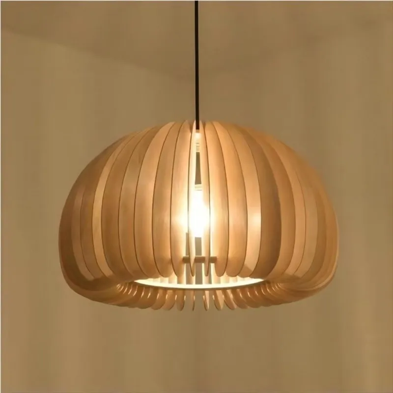 Creative Wooden Pumpkin Pendant Lamp KL112