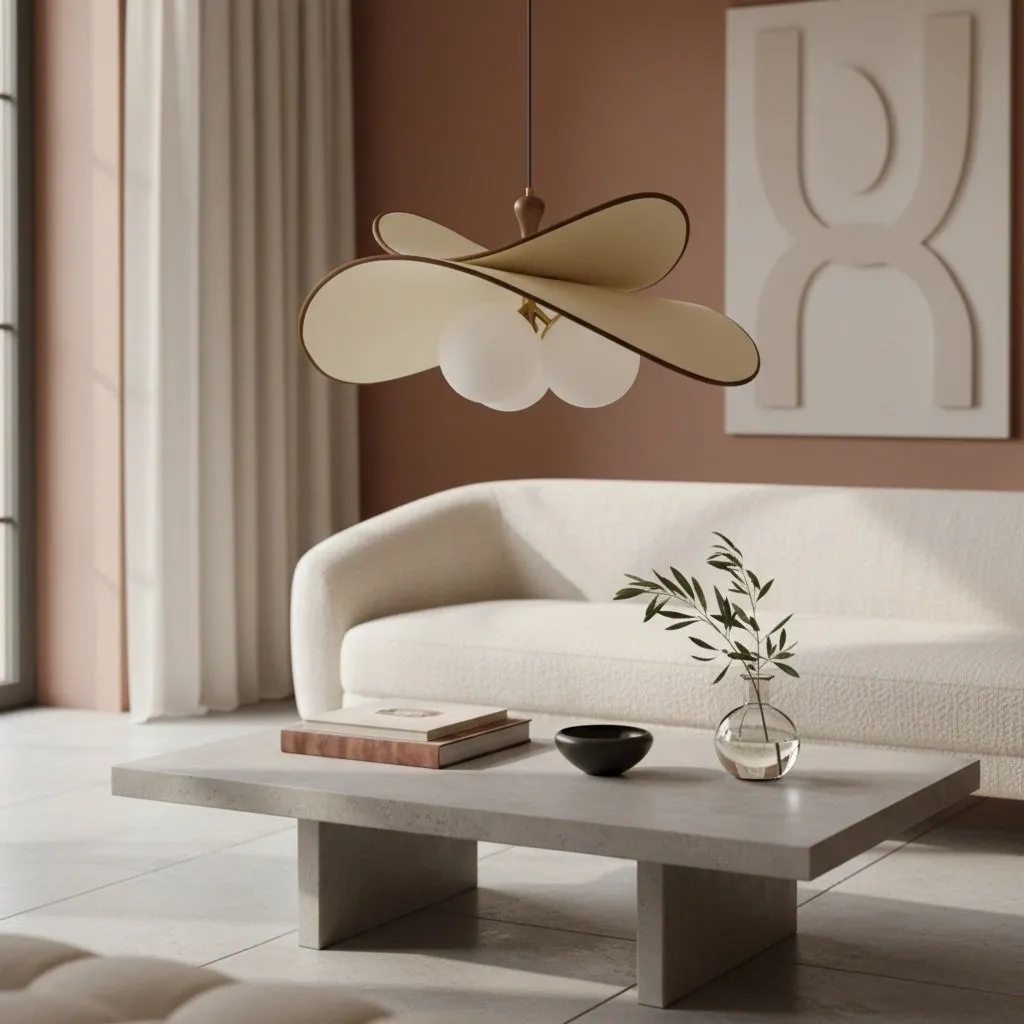 Orrise Floating Glass Globe Pendant with Metal Accents - Modern Minimalist lights for Kitchen and Dining Rooms KL2124
