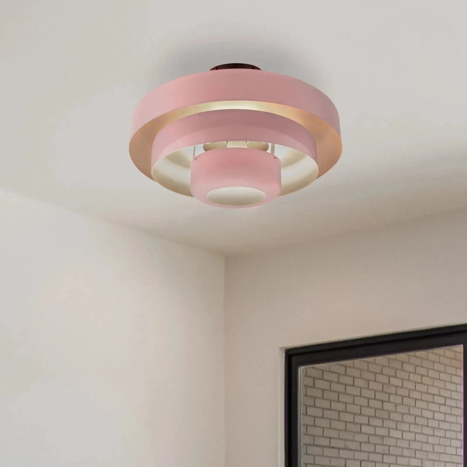 Three-Tier Bauhaus Ceiling Lamp - Bold Colors Ceiling Light for Bedroom or Lounge KL885