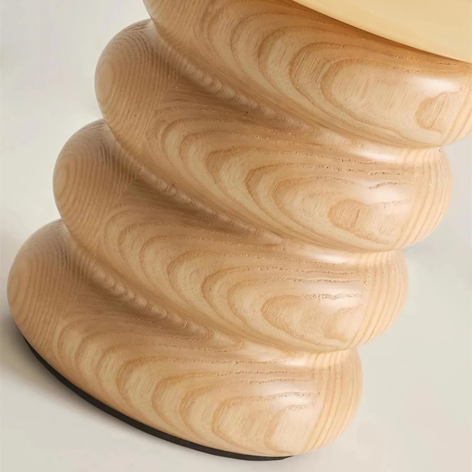 Auralume Refined Wood and Glass Table Lamp - Decorative Light for Bedroom and Office KL2115