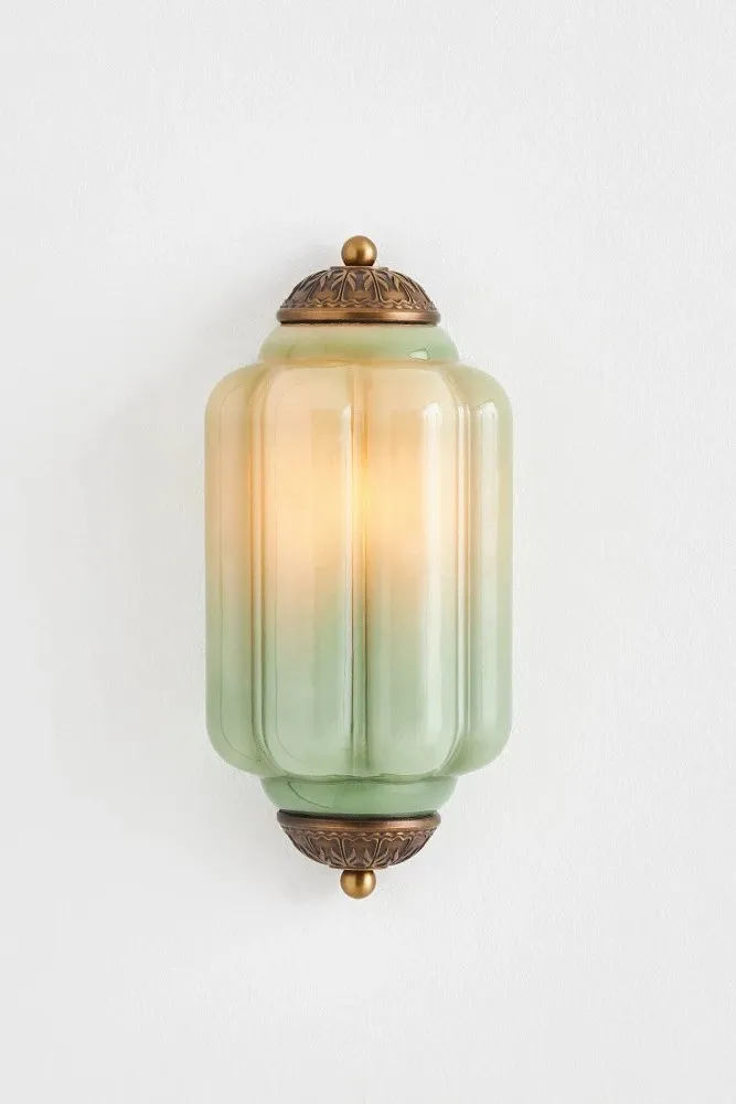 Eloise Long Pumpkin Retro Glass Recessed Wall Lamp KL857