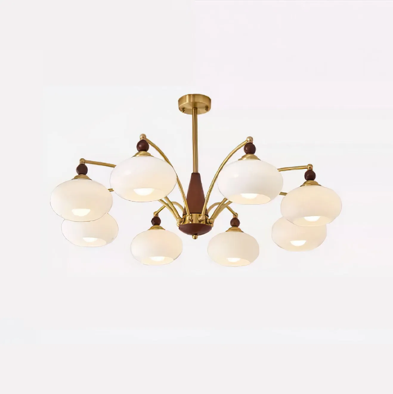 Vintage Multihead Persimmon Chandelier KL609