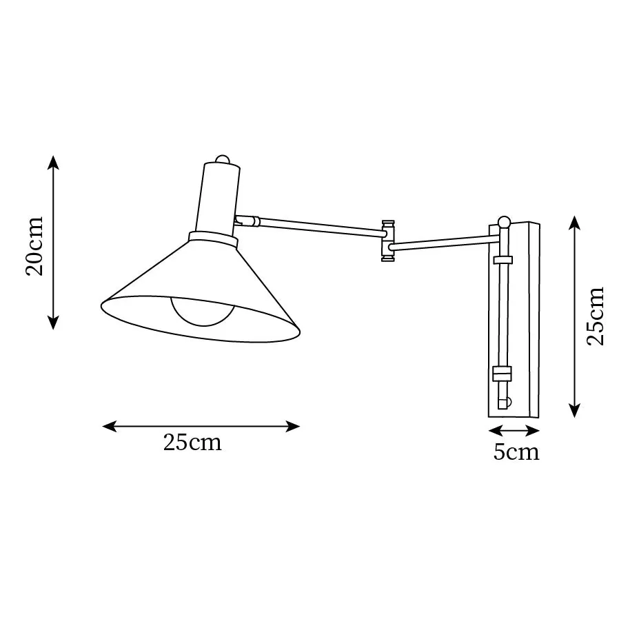 Classic Modern Swing Arm Adjustable Bedside Reading Wall Lamp KL565