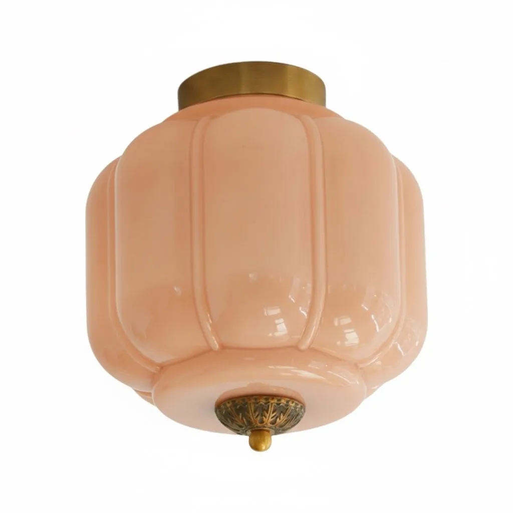 Eloise Pumpkin Inspired Retro Design Glass Ceiling Light - Accent Lighting for Living Room KL1393