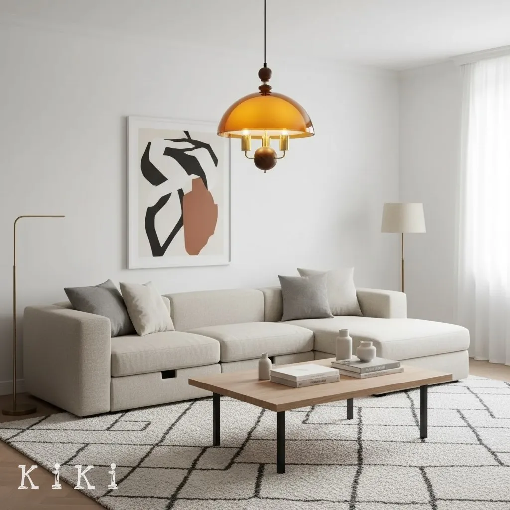 Afterglow Acrylic Dome Pendant Light - Medieval Pendant Lamp for Dining Rooms and Entryways KL2052