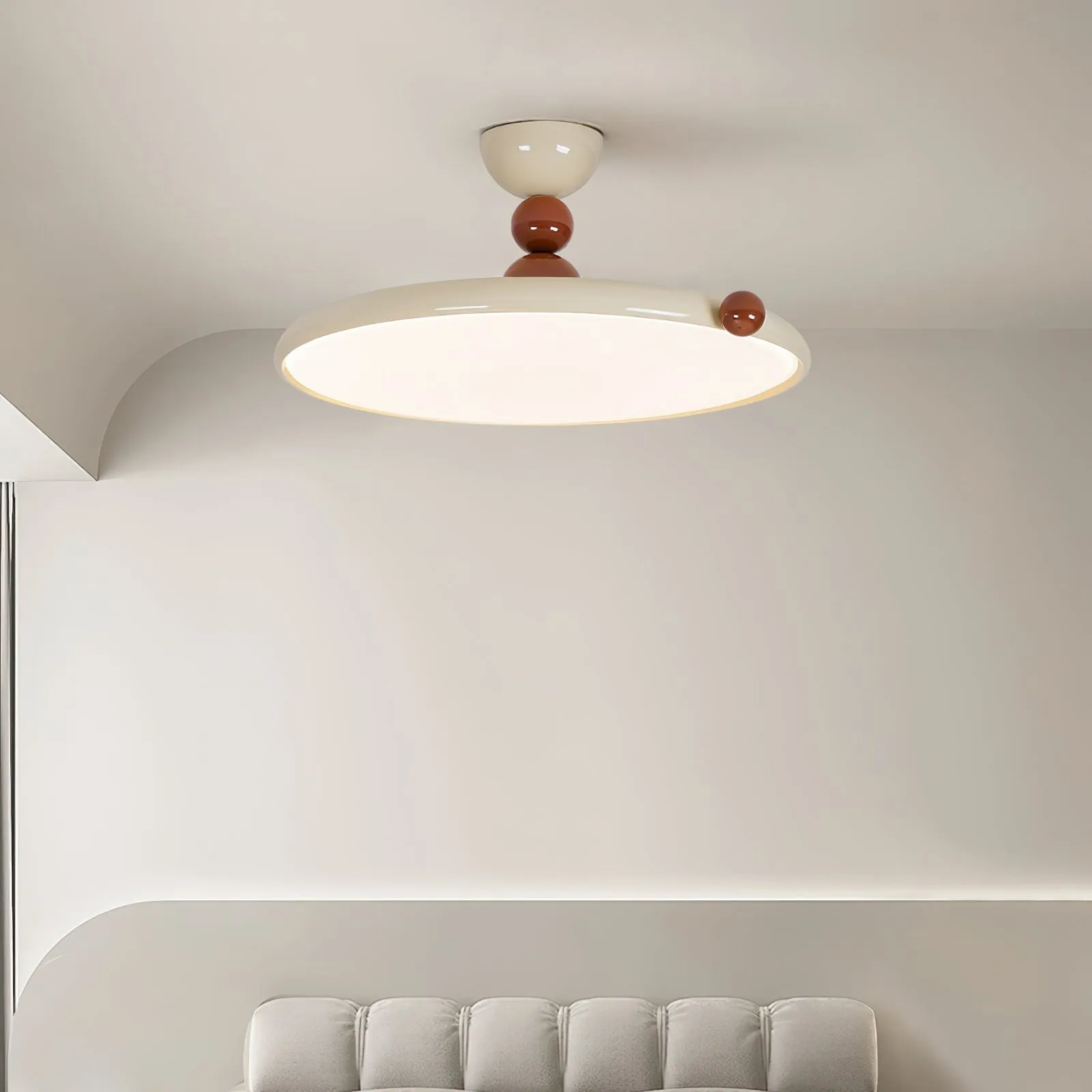 French Style Retro Round Flying Disc Ceiling Lamp KL495