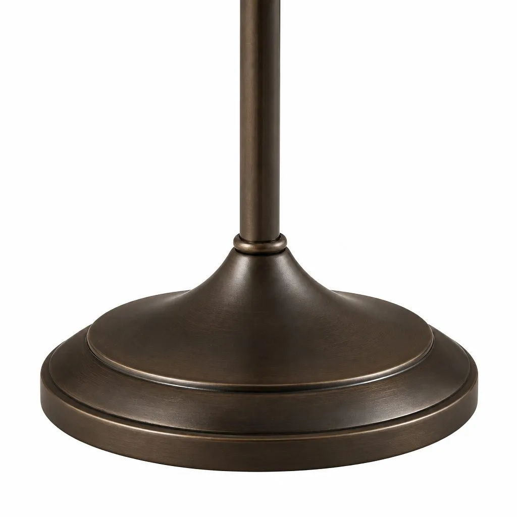 Veslin Elegant Floral Gooseneck Floor Lamp - Floral Linen Shade Lamp for Living Room A14