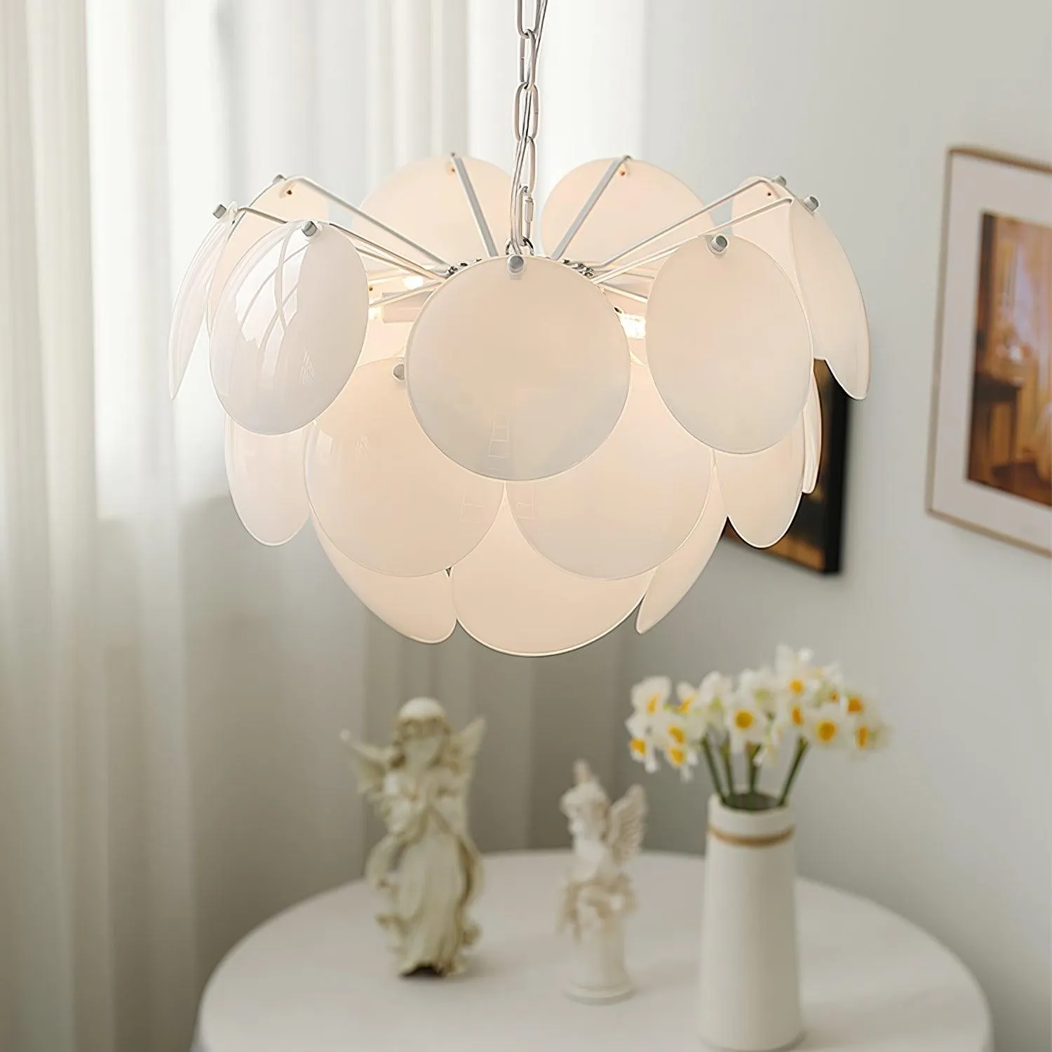 Luxury Fashion Luminous Petal Glass Chandelier KL472
