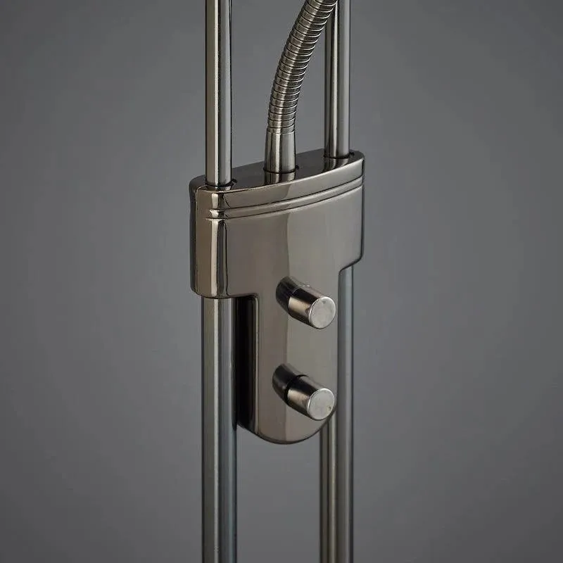 Linexis Art Deco Metal & Opal Glass Floor Lamp - Dual-Light Design for Modern Interiors KL1894
