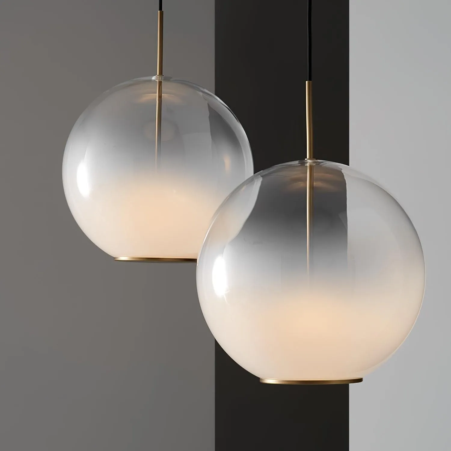 Simple Sphere Drop Gradient Glass Pendant Light KL691