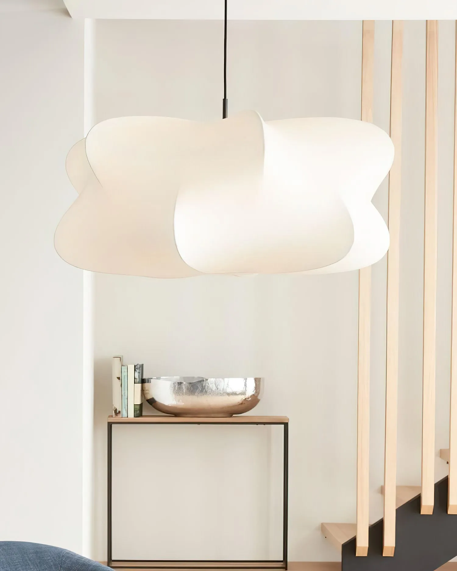 Lunaveo Elegant Silk Pendant Light - Modern Cloud Pendant Light for Living Room KL356