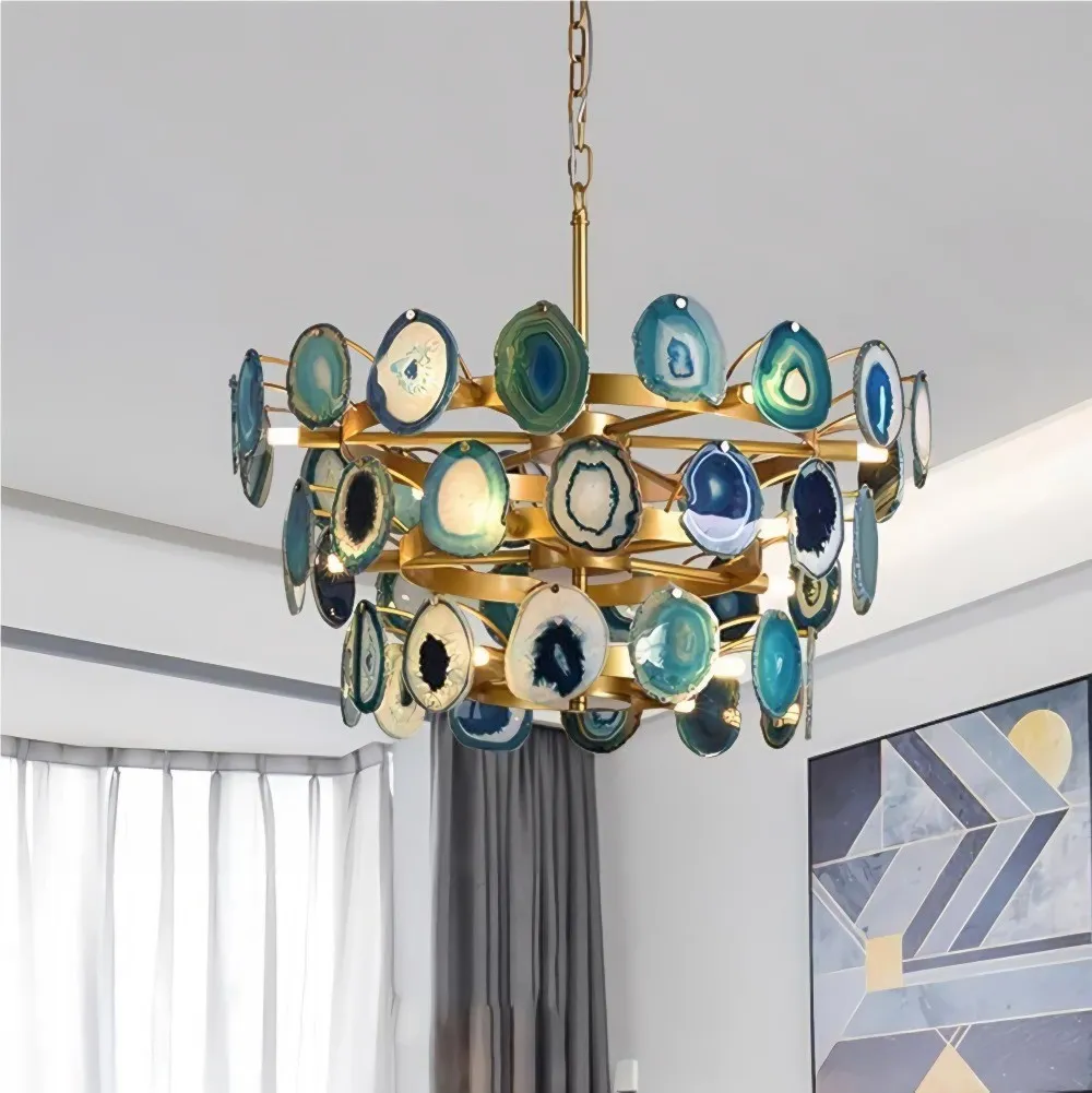 Slice Agate Chandelier/ Tower