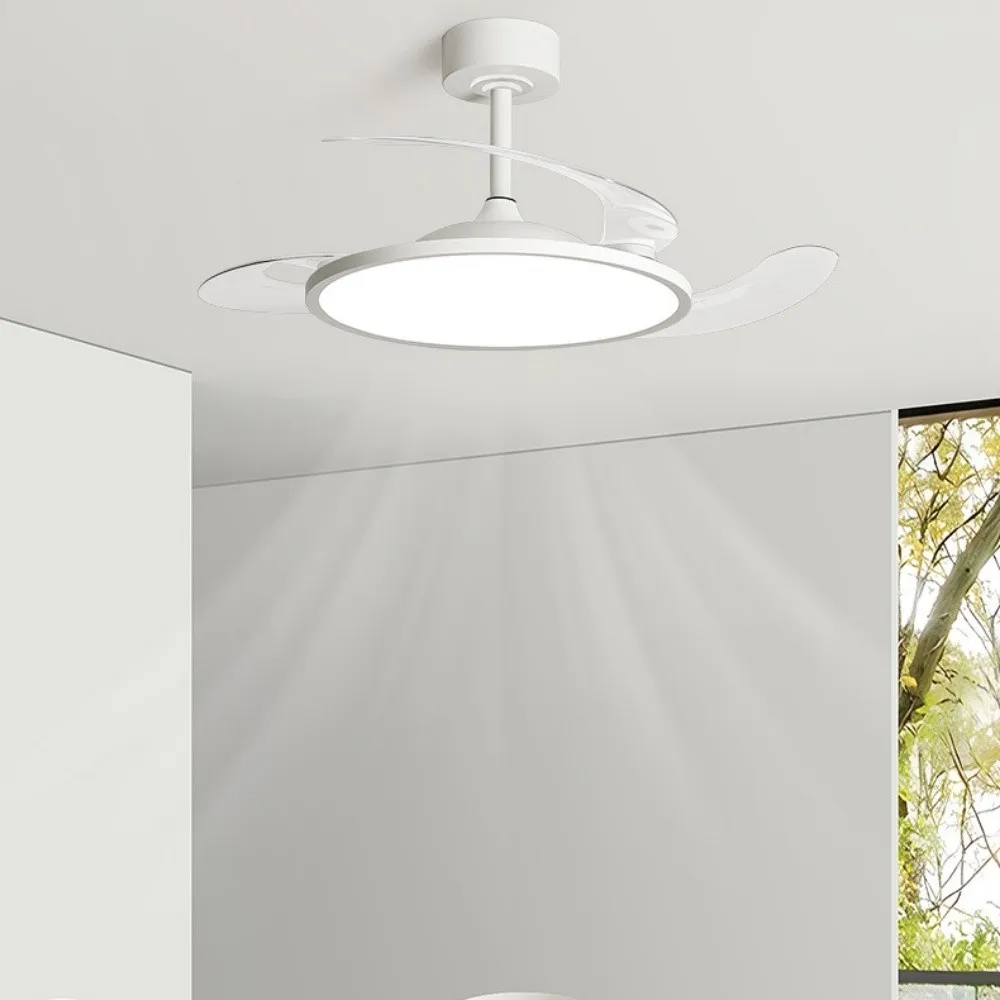 Minimalist White 3 Blade Fan Ceiling Light For Dining Room KL940