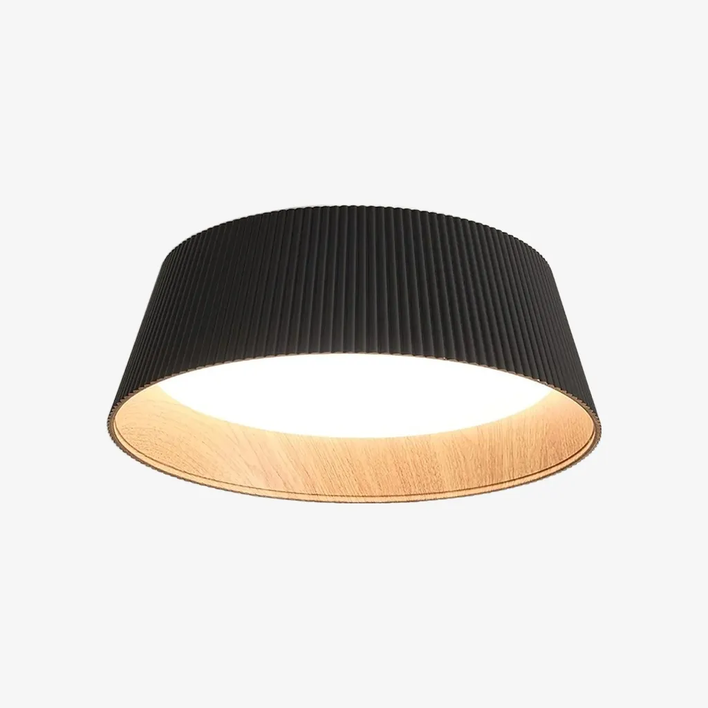 Ribravo Modern Ribbed Textured Shade Ceiling Lamp - Modern Minimalist Lamp for Living Room KL2309