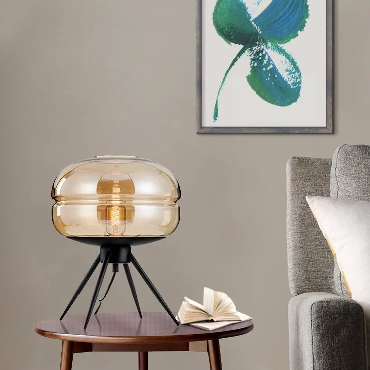 Lacquered Glass Table Lamp