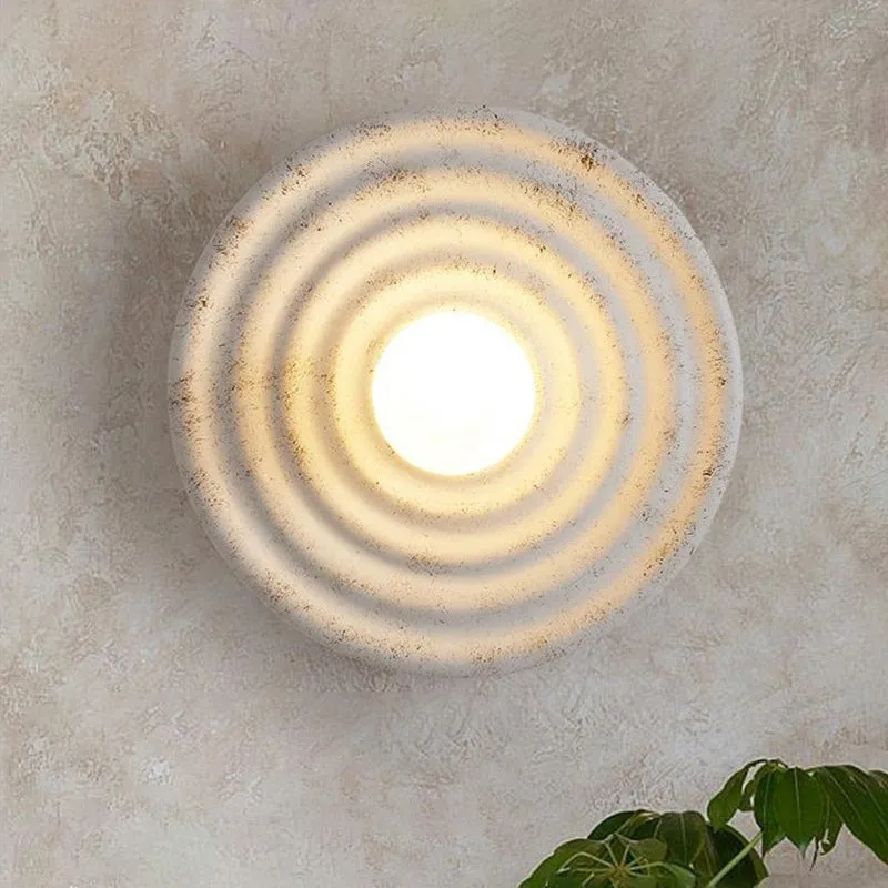 Japanese Wabi-sabi Round Indoor Wall Lamp KL747