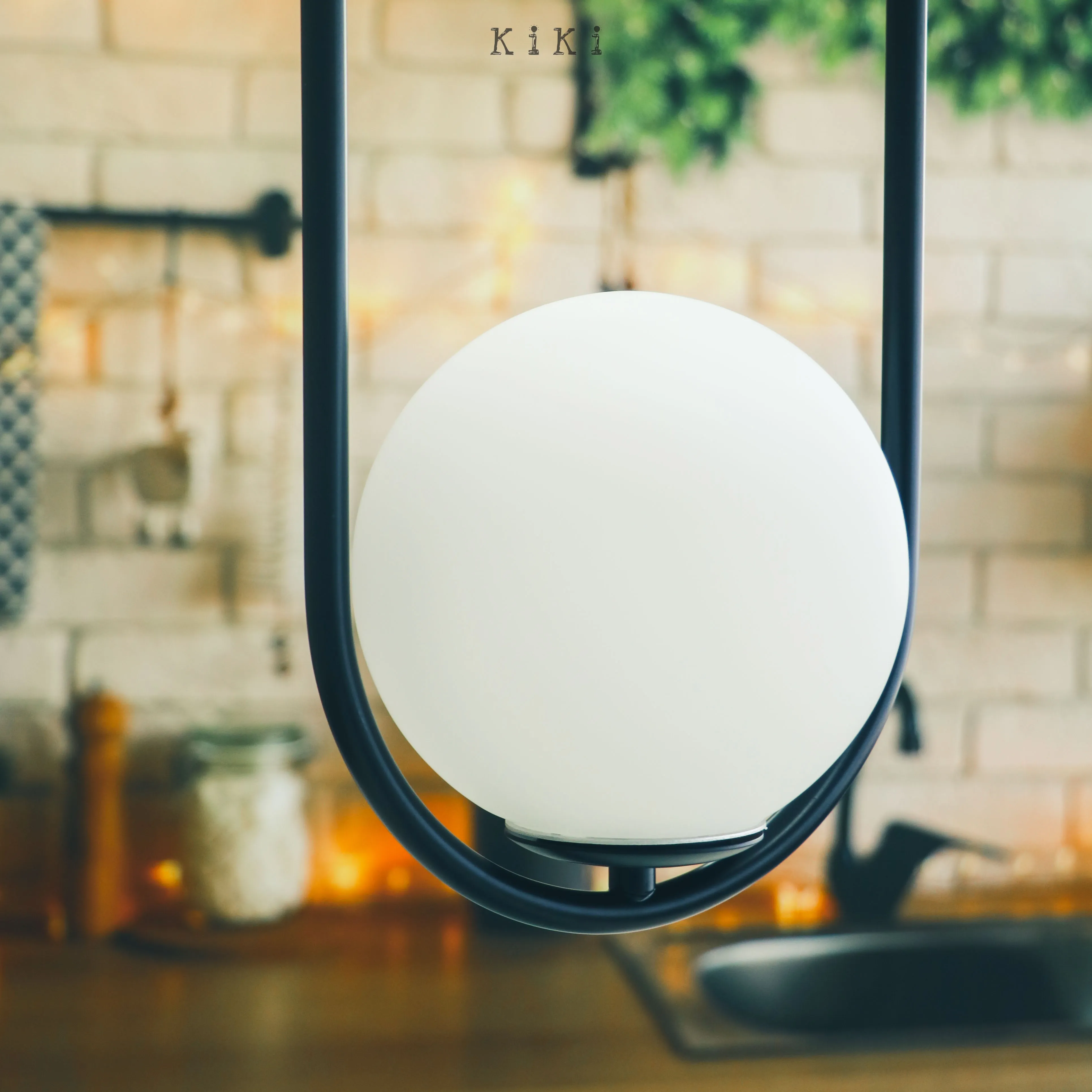 Mila Elegant Sphere Pendant Lamp - Glass Ball Pendant Light for Kitchen or Dining Room