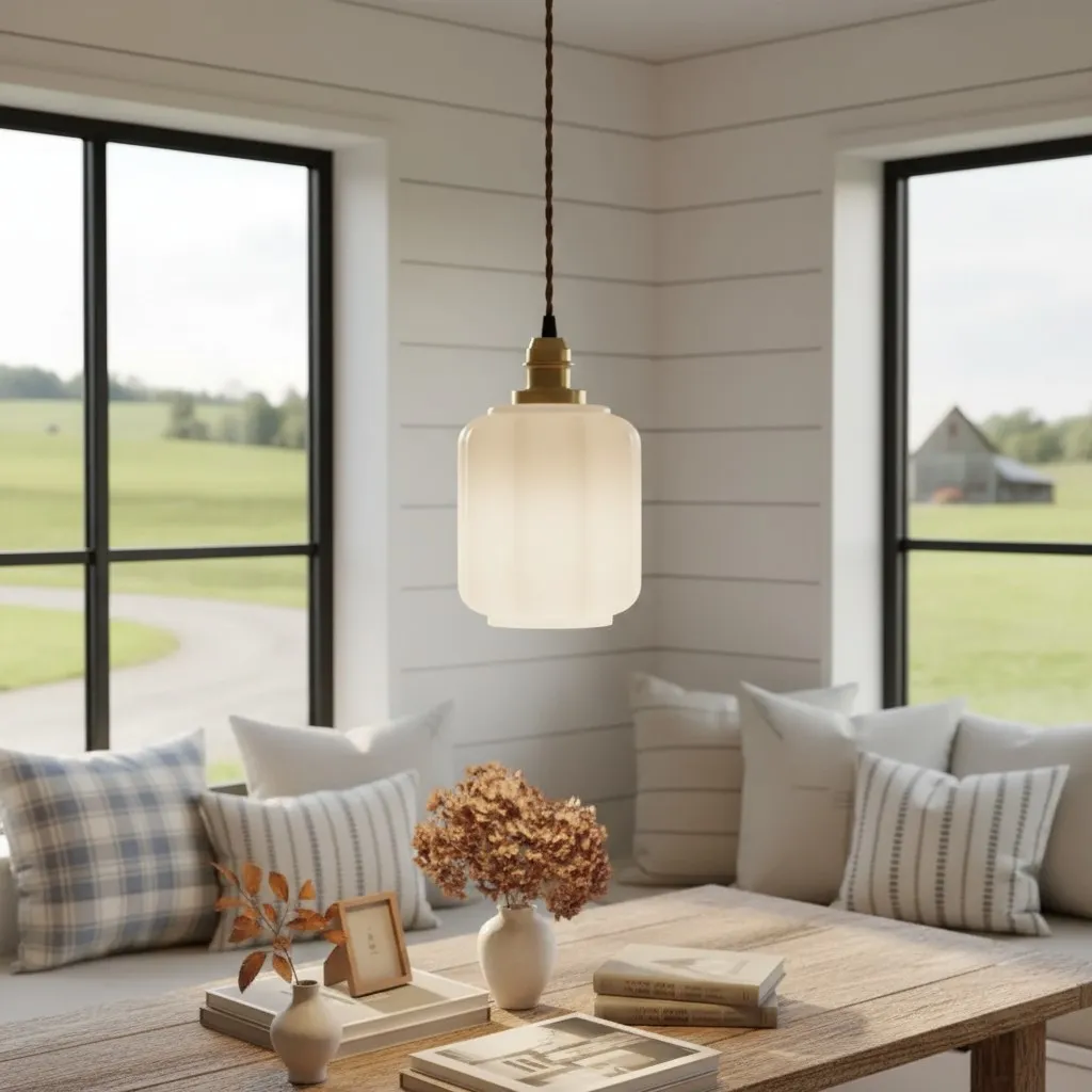 Glassora Creative Glass Lantern Pendant Lamp - Stylish Hanging Light for Kitchen or Bedroom KL2211
