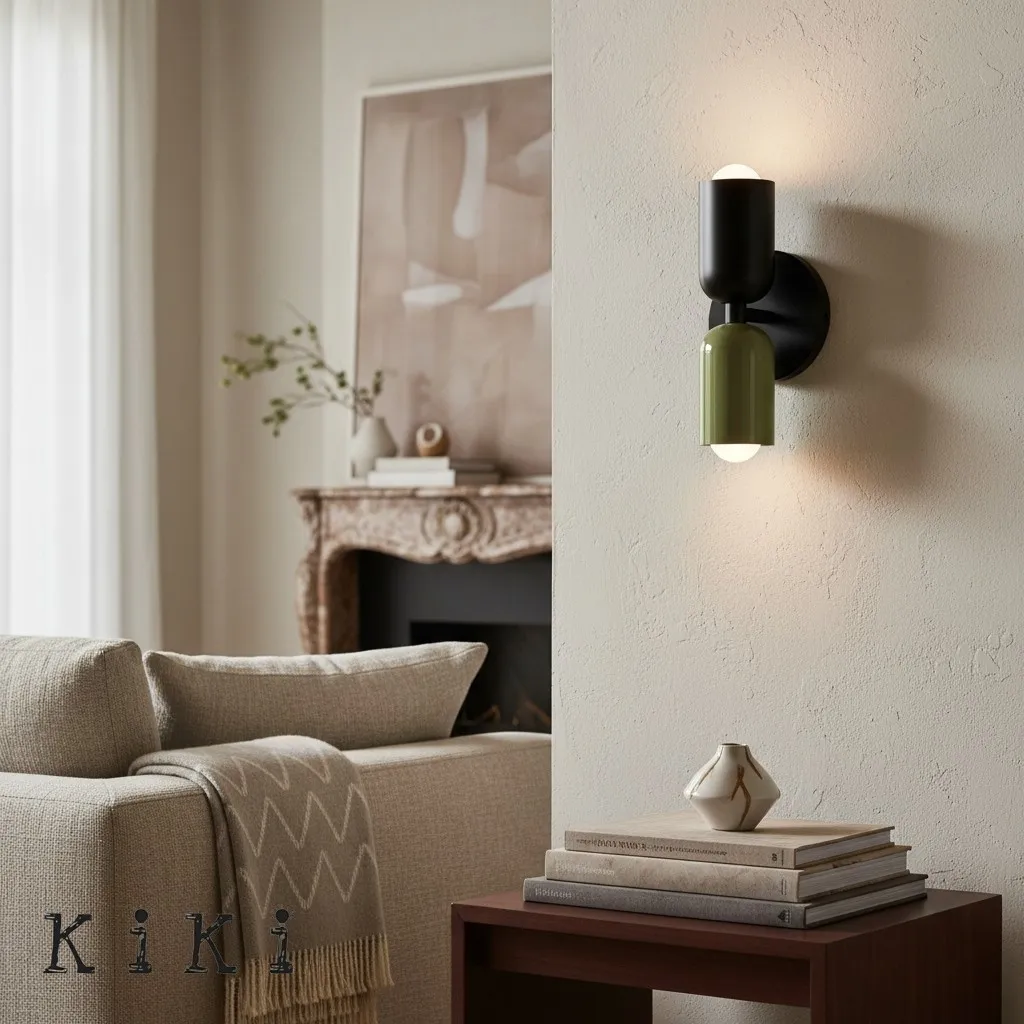 Metal Up Down Wall Sconce - Contemporary Colorful Wall Light for Hallway and Office