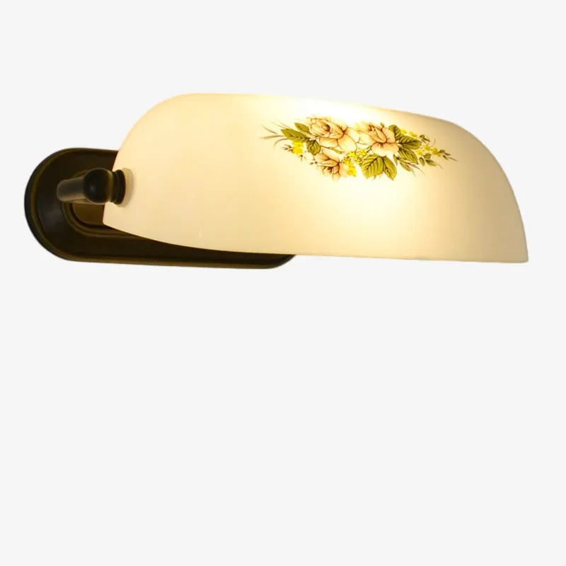 TF Tivanny Floral Stained Glass Wall Light - Tiffany Inspired Wall Sconce for Bedroom A24