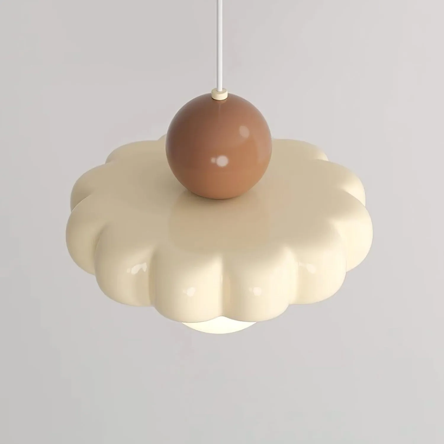 Cream Style Long Line Pumpkin Texture Pendant Lamp KL294