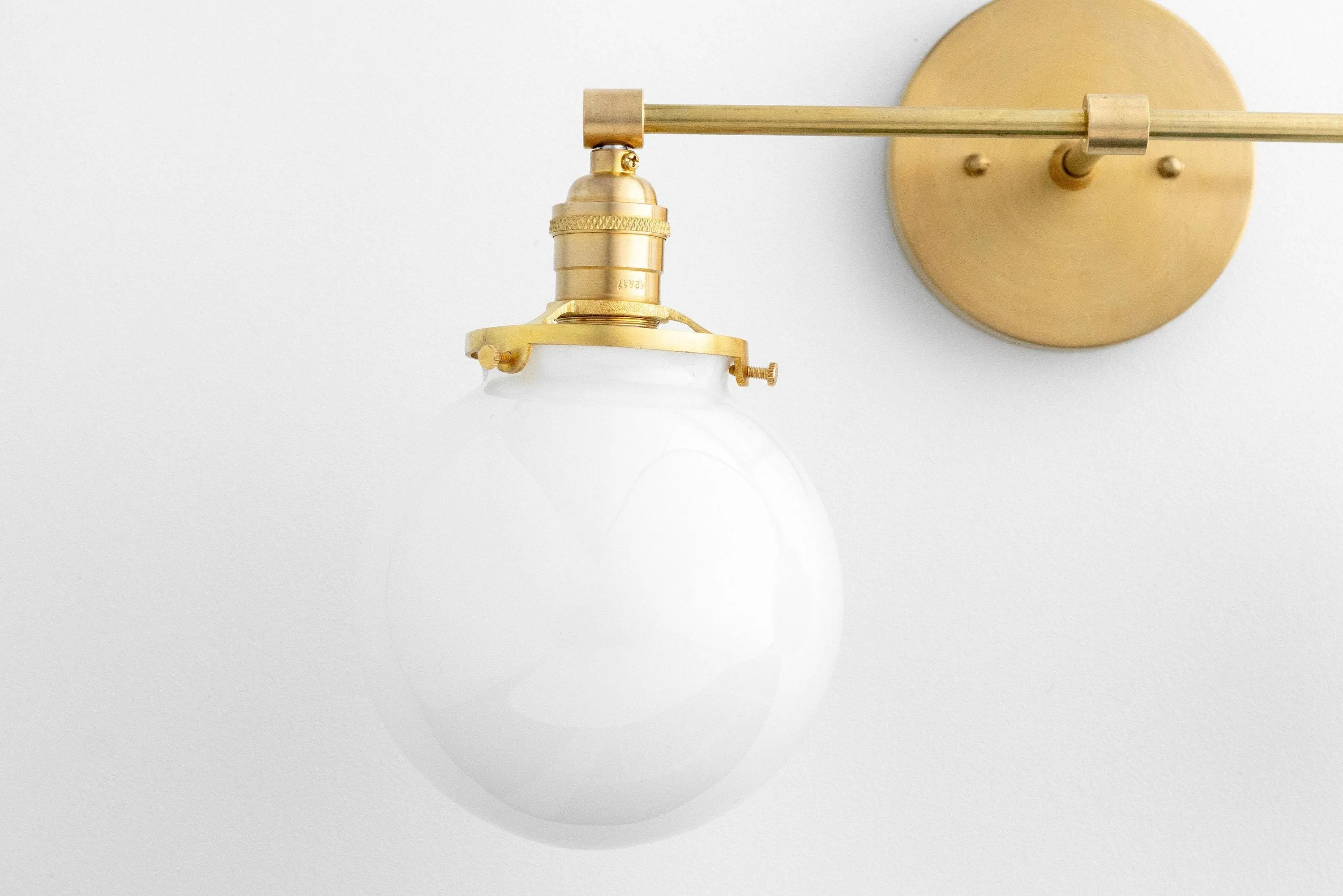 Lumio Globe Glass Globe Vanity Light - Modern Two Light Bathroom Sconce KL1404