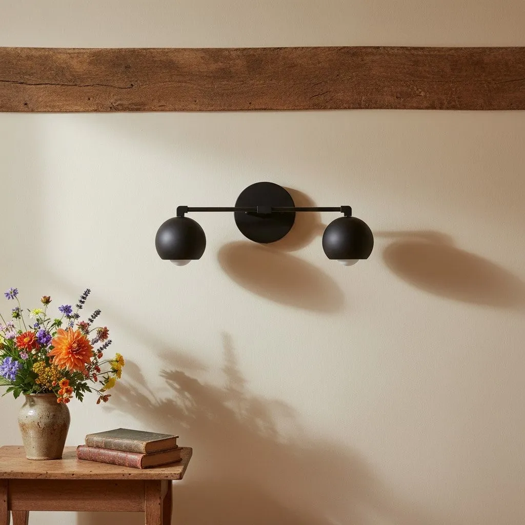 Metio Dome Decorative Vanity Light - Classic Orb Shade Bathroom Wall Lamp KL1424