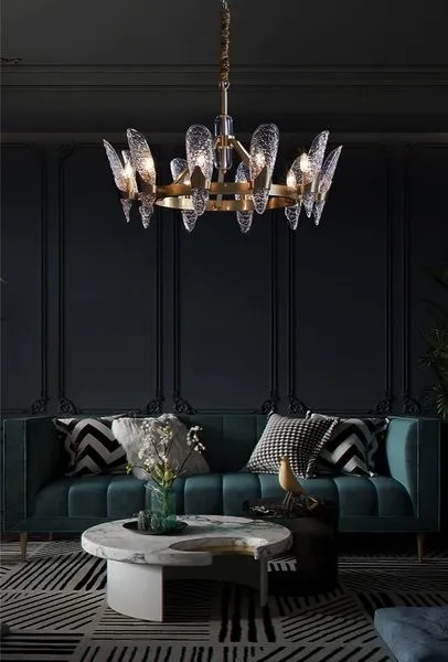Modern Cystal Chandelier/Brass