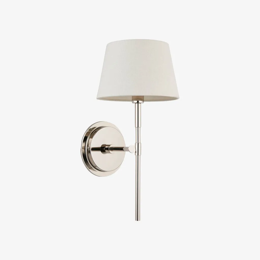 Cremaris Metal Wall Light with Fabric Shade - Timeless Sconce for Interior Lighting KL1973
