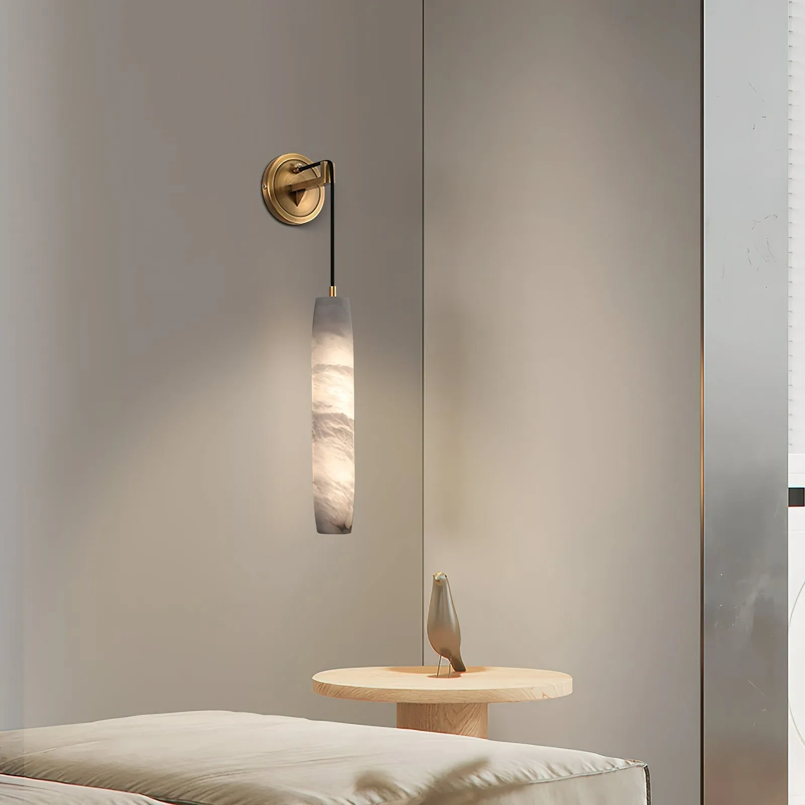 Alabaster Flute Wall Lamp D437