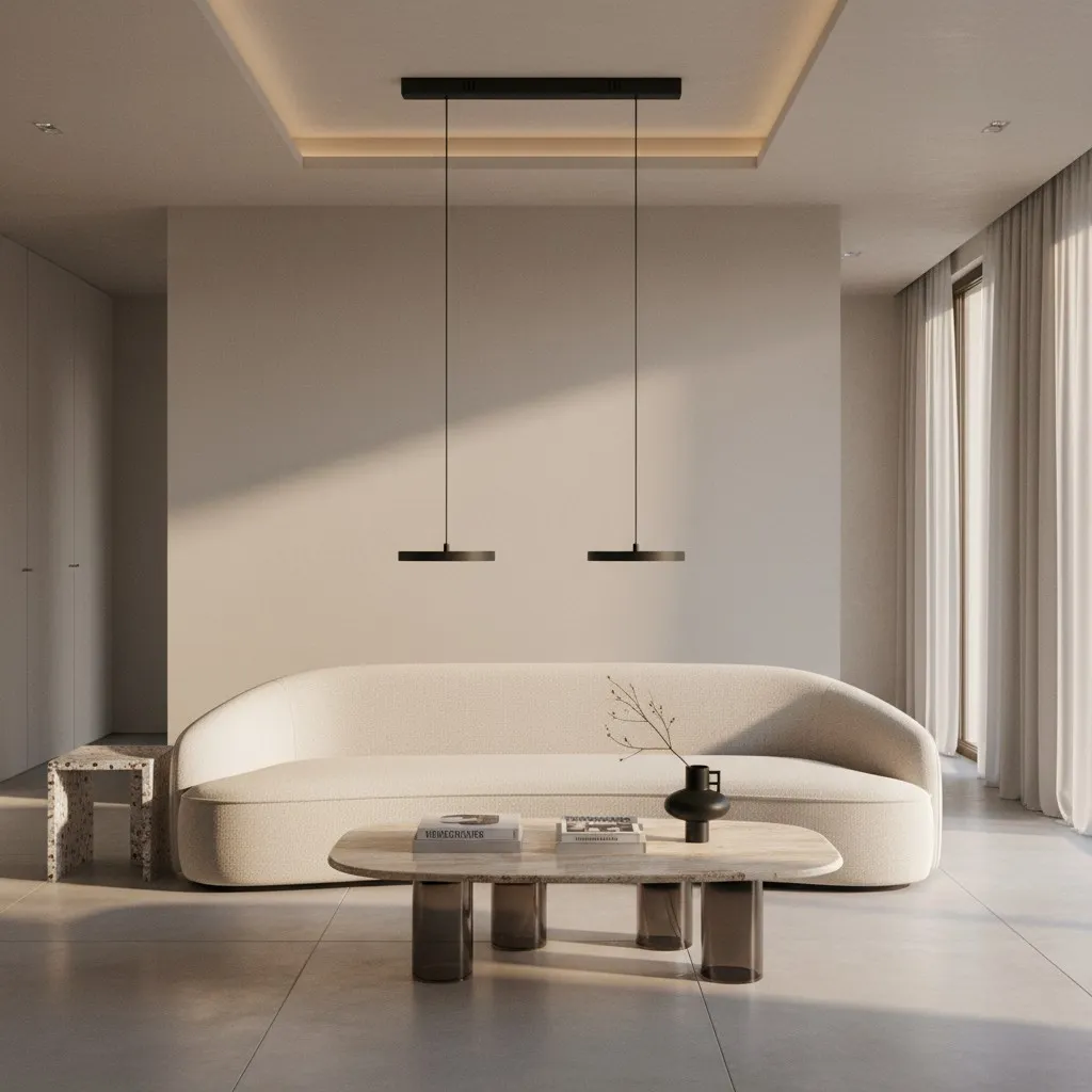 Feranox Minimal Disc Pendant Light - Modern Residential Interior Hanging Fixture KL2200