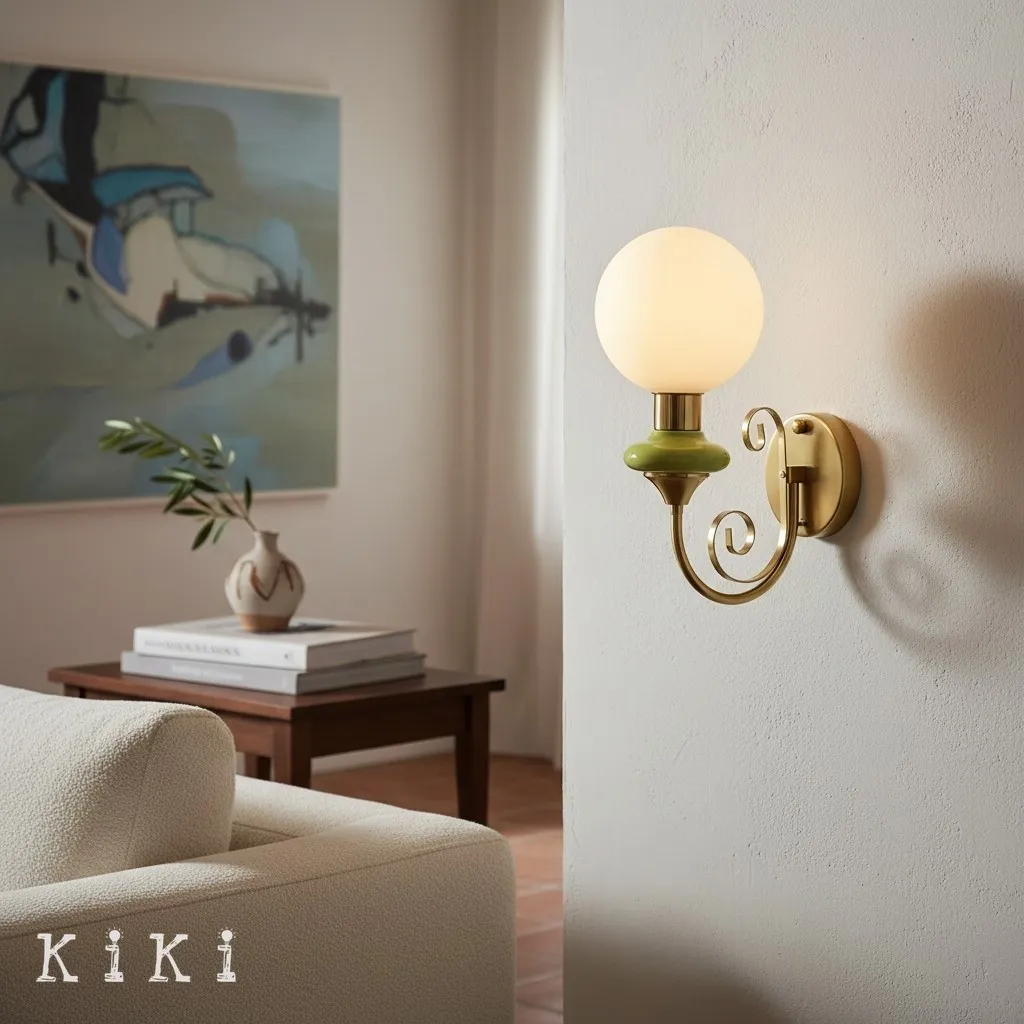 Noirvex Glass Ball Wall Light - Refined Design Sconce for Bedrooms and Lounge Areas KL2138