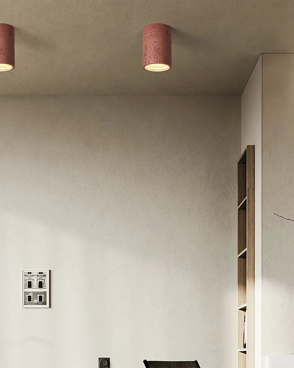 Modern Wabi-Sabi Cylindrical Ceiling Lamp KL284