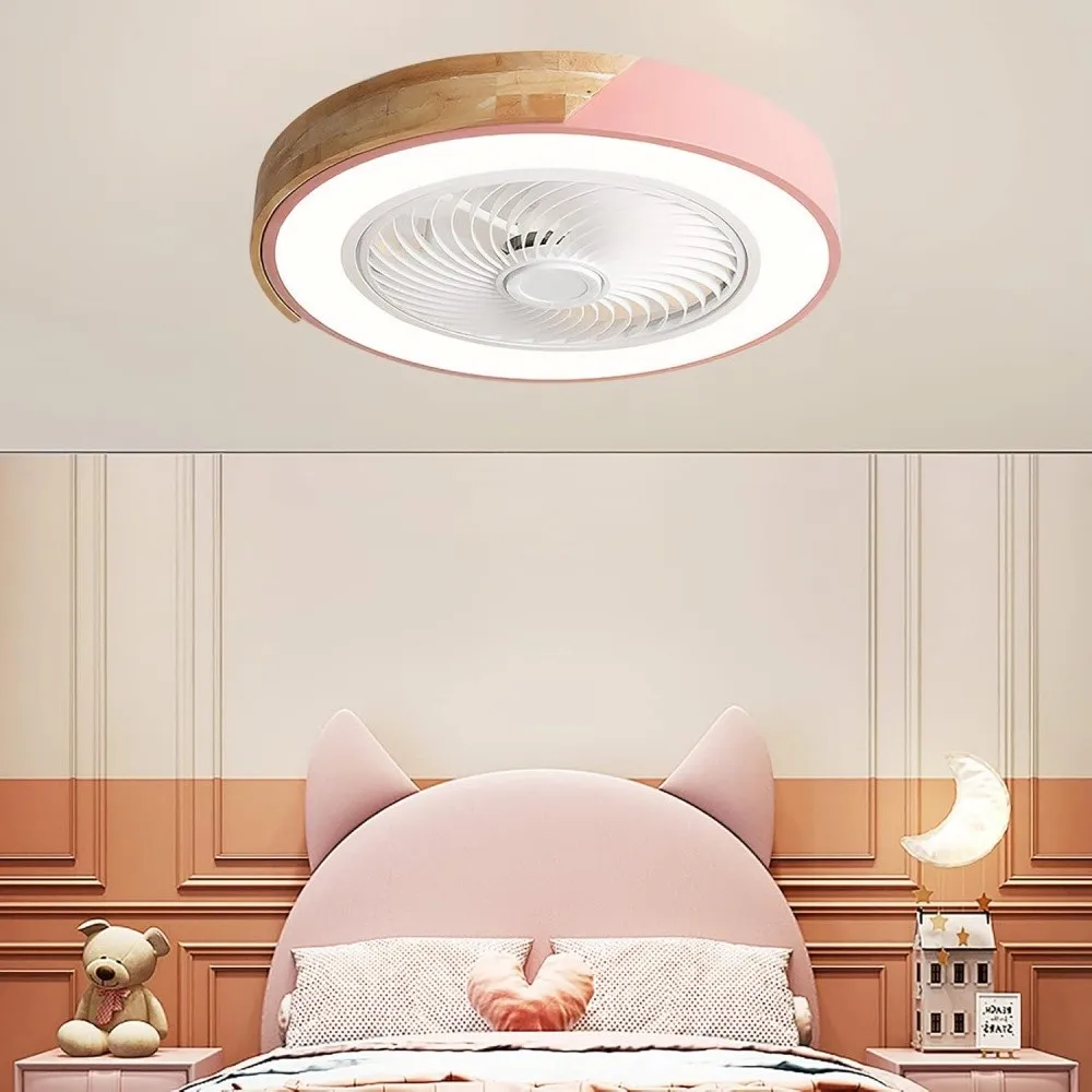 Scandinavian Style Wood Round Ceiling Fan Light KL932