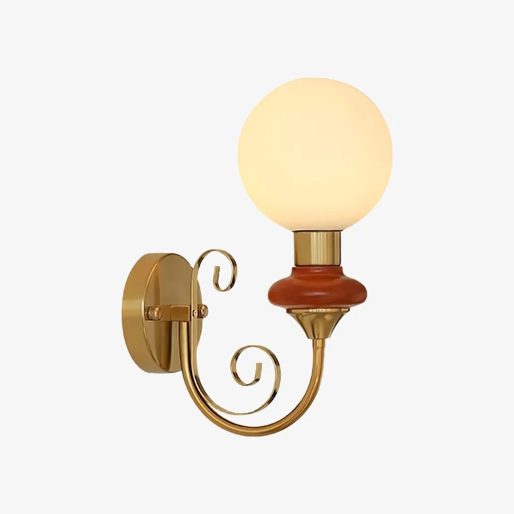Noirvex Glass Ball Wall Light - Refined Design Sconce for Bedrooms and Lounge Areas KL2138