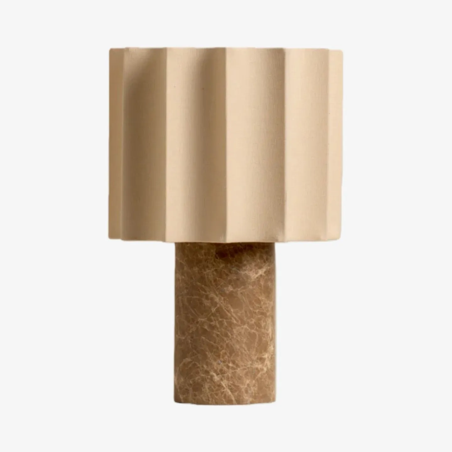 Cavilon Fan Shaped Linen Table Lamp - Modern Lighting for Living Room Decor KL2037