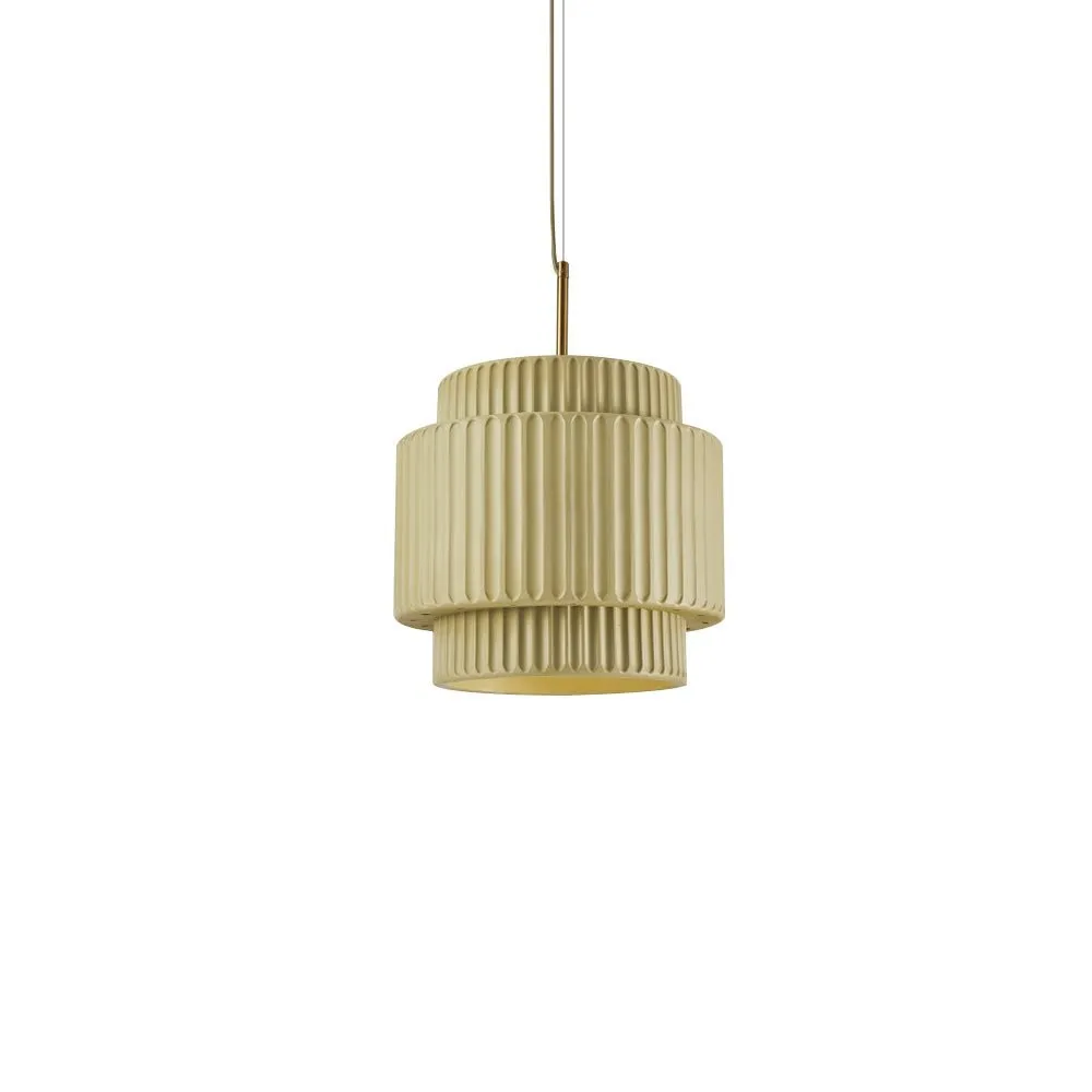Cream Style Resin Drum Pendant Light KL170