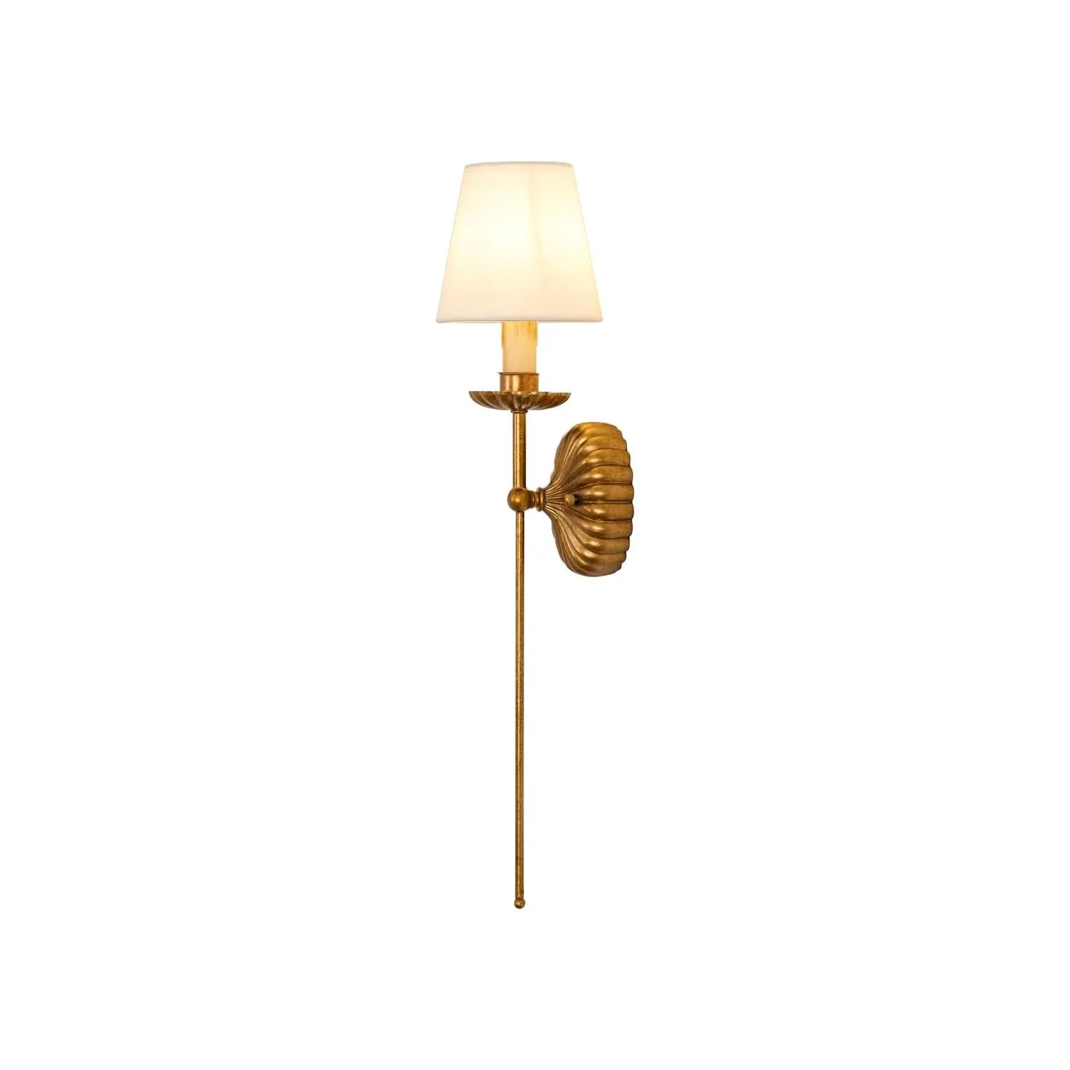 Catina Fabric Shade Wall Sconce – Classic Metal Wall Lighting for Entryway or Lounge KL1148