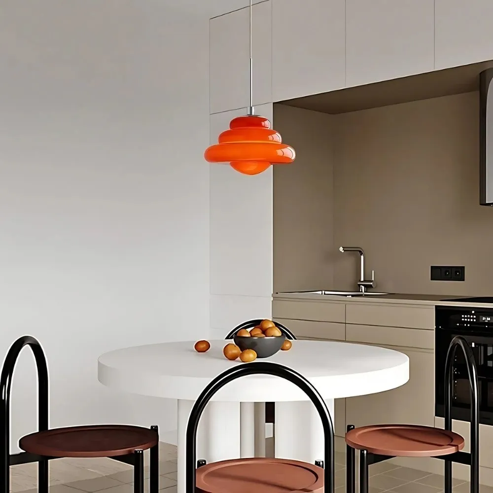 Art Deco Layered Glass Pendant Lamp – Bright Color Accent Lighting KL1106