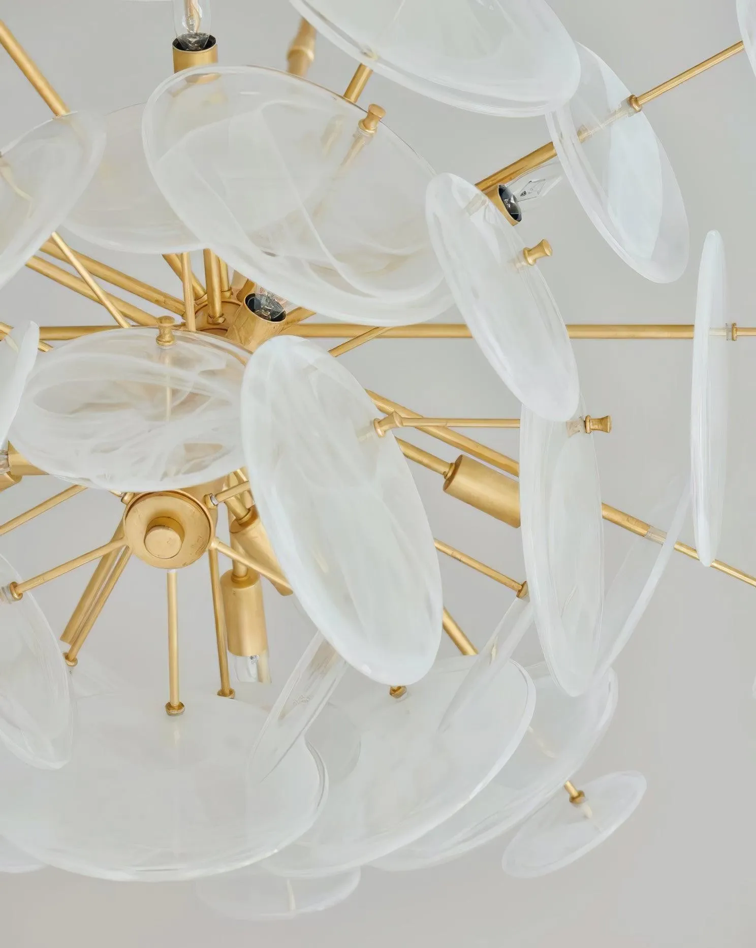 Brass Discs Cascading Chandelier KL260