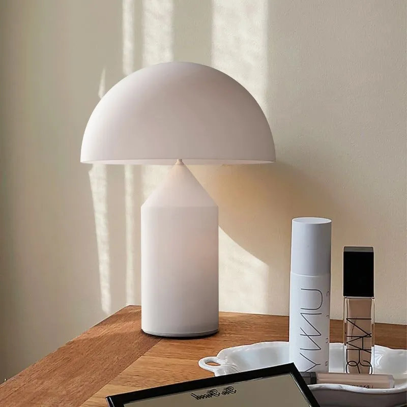 Atollo Metal Table Lamp - Decorative Dome Table Light for Office or Lounge
