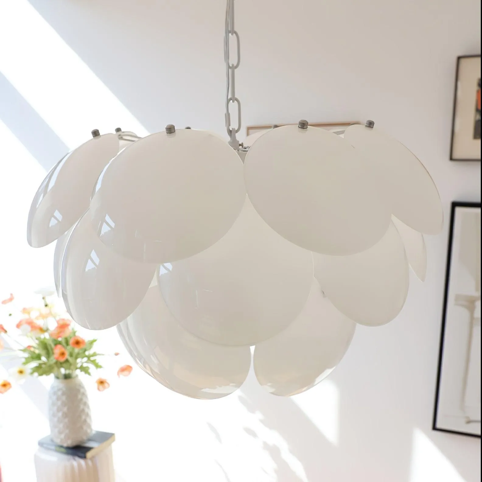 Luxury Fashion Luminous Petal Glass Chandelier KL472
