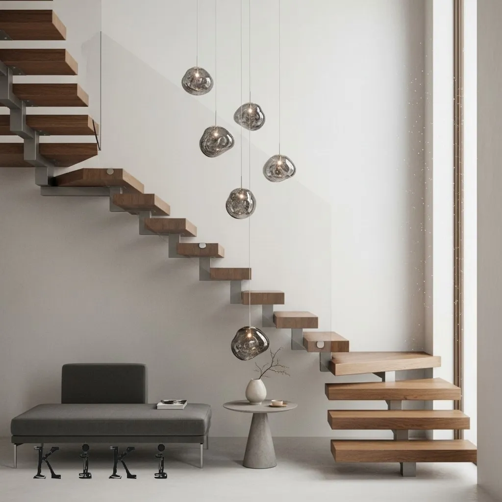 Glass Melt Pendant Light - Artistic Molten Pendant Light For Living Room And Dining Room