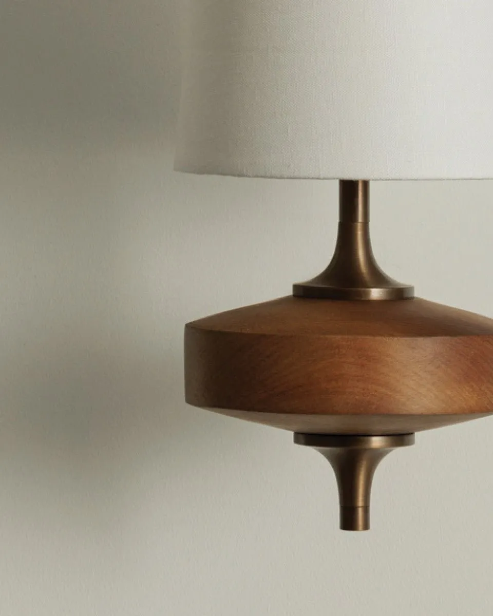 Hour Retro Fabric Shade Wall Sconce – Mid-Century Inspired For Vanity or Bedside KL1176